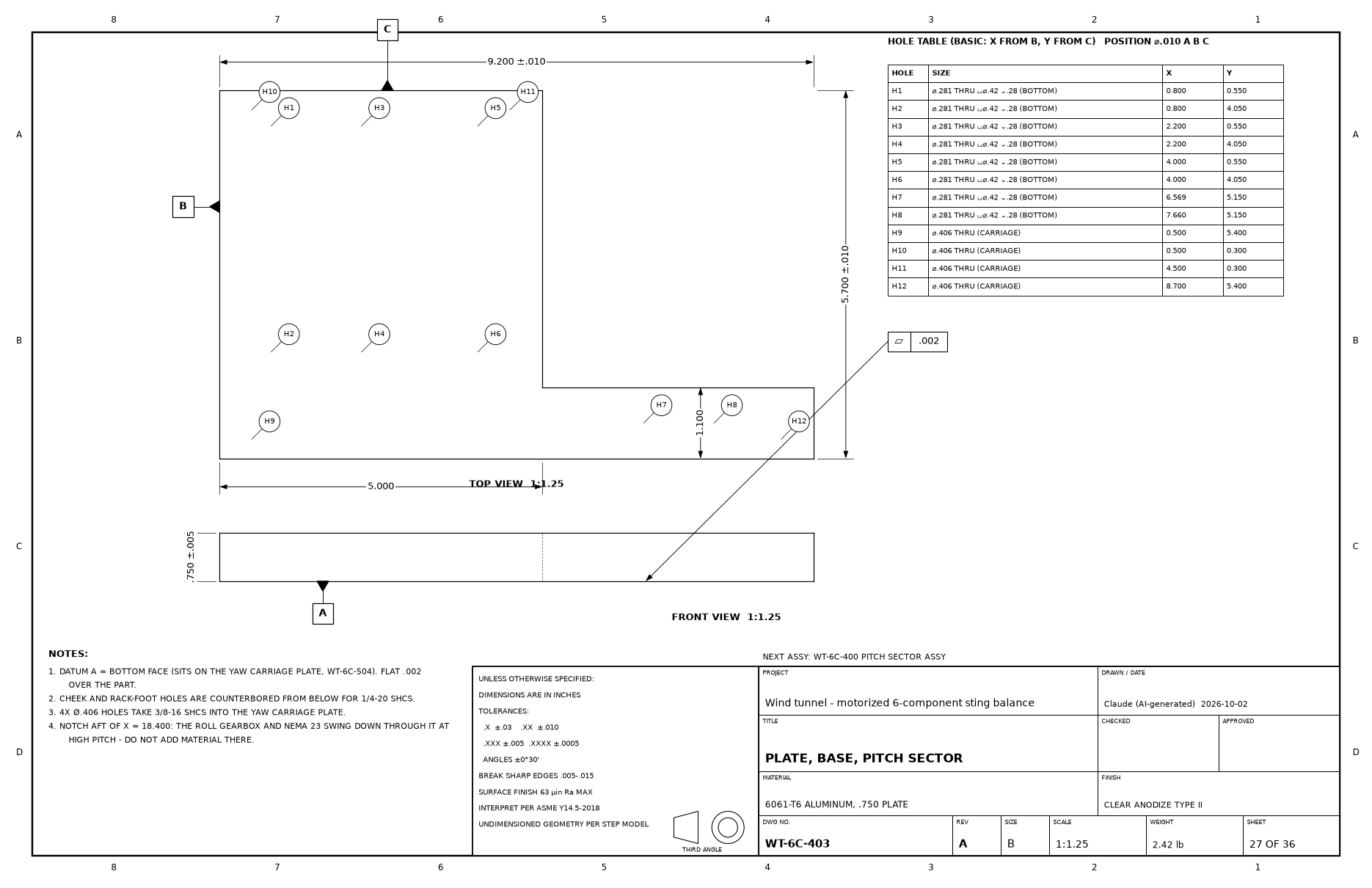 Drawing WT-6C-403